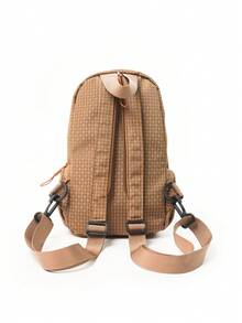 New Multifunctional Outdoor Backpack, Lightweight Plaid Backpack, Casual Travel Bag, Chest Bag - Khaki - View 3