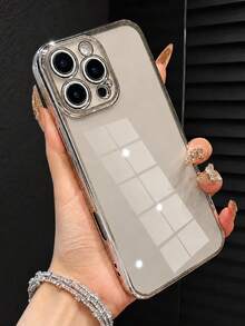 MewTrek Luxury Electroplated Phone Case, Summer New Fashion Silicone Shockproof Protective Soft Shell, Suitable For IPhone, Galaxy, Honor, Reno, MOTO, Unisex, 2026 Model - Silver - View 3