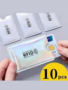 2/10 أكمام بطاقات RFID مضادة للسرقة، أغطية حماية من رقائق الألومنيوم متعددة الألوان مضادة للمسح، حماية مضادة للسرقة للرقائق غير التلامسية للمستندات وبطاقات الهوية وبطاقات المحفظة المكتبية، إكسسوارات المكتب، مكتب سطح المكتب، ضروريات السفر، العودة إلى المدرسة - متعدد الألوان - مشاهدة 8
