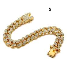 Rhinestone Gold Dog Collar, Hip Hop Style Gold Dog Necklace, Big Gold Chain Cat Collar, Full Rhinestone Fashion Pet Collar - Gold - View 7