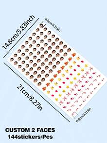 Customized Christmas Nail Stickers, Personalized Photo Nail Stickers, Waterproof Nail Tattoo Stickers, Customized Nail Stickers, DIY Nail Stickers, Suitable For Christmas, Birthday, Wedding, Party, Unique Gift For Her, Suitable For Family And Friends - Multicolor - View 13