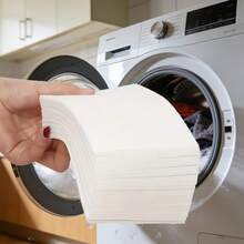 100pcs/50pcs/30pcs Dye Preventer Laundry Sheets, Prevent Color Transfer, Allow Mixed Washing, Achieve Vibrant Colors, Suitable For Various Clothing, Bed Sheets, Duvet Covers, Socks, Keep Original Color, Perfect For Home And Laundry Room - White - View 2