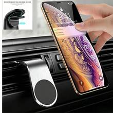 Universal L-Shaped Magnetic Car Phone Holder, Multi-Angle Adjustable, Air Vent Clip-On Installation, Compact Design; Equipped With Dedicated Air Vent Base, Hands-Free Driving Convenience; Aluminum Alloy Body, Multiple Colors Available, Compatible With Most Car Air Vents And Mainstream Smartphones - Multicolor - View 9
