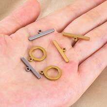 5Pcs Stainless Steel Round OT Clasp Jewelry Connector Buckle Suitable For DIY Necklace Bracelet Jewelry Ending Clasp Accessories - Stainless Steel Buckle - View 8