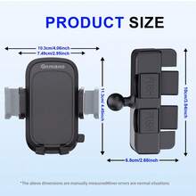 xnyocn Universal Car Phone Mount For CD Slots, 360° Rotatable GPS Navigation Mount, Compatible With All Vehicle Models - Black - View 2