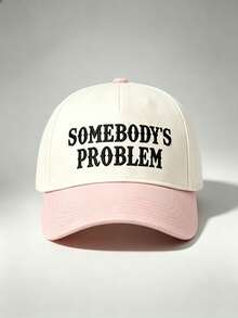 1pc Men Hat 'SOMEBODY'S PROBLEM' Embroidered Hats For Men, Adjustable Design, Perfect For Parties, Travel, Outdoor Activities, And Sun Protection - Multicolor - View 13