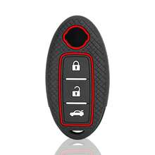 Silicone Key Case For Tiida Qashqai J11 J10 Micra Kicks Altima X-Trail Fuga Navara Leaf Note Sentra Murano Car Key Cover - black - View 11
