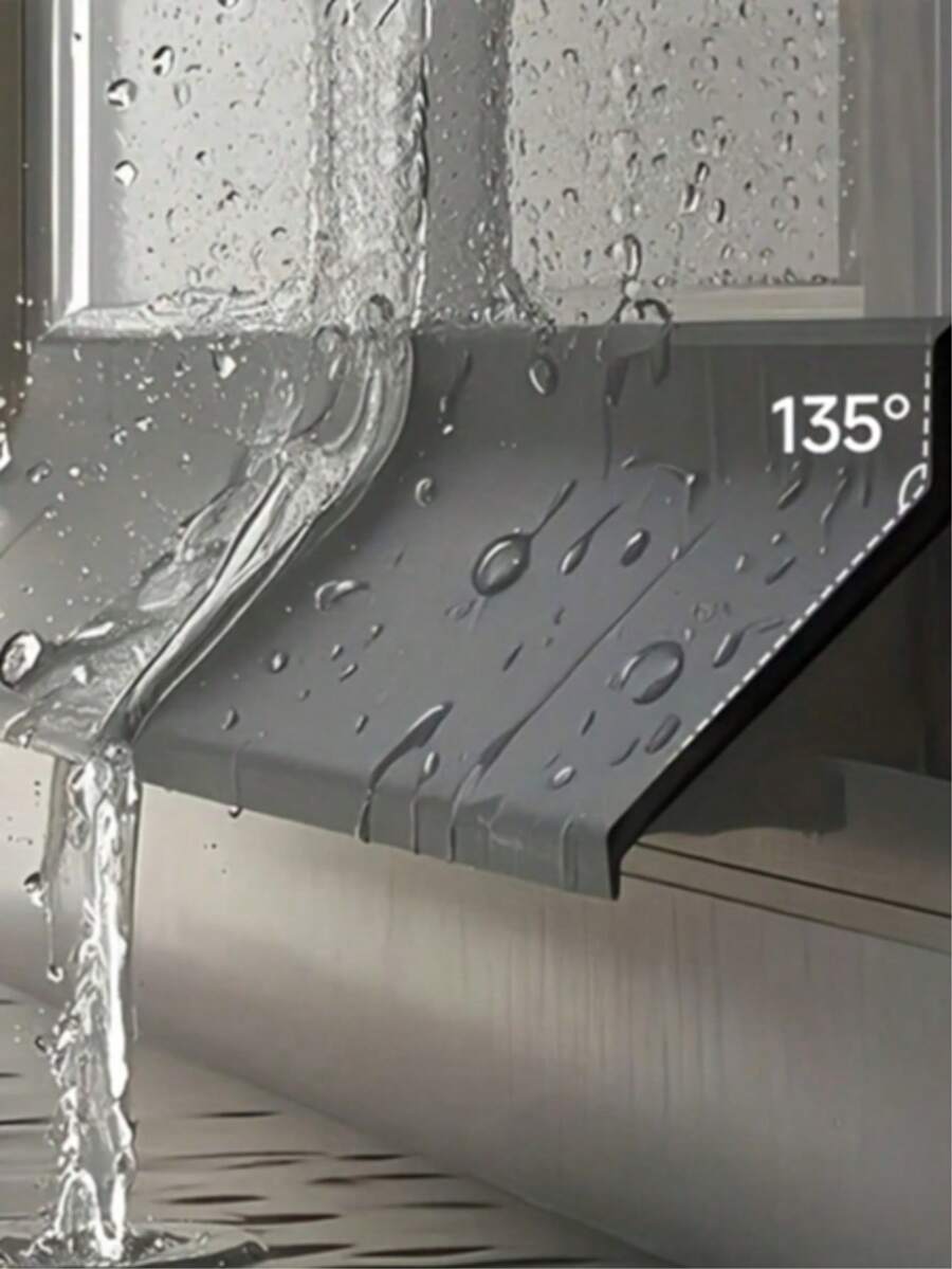4.5/5.5CM Self-Adhesive Window Rain Guard, Outdoor Wind And Rain Barrier, Sliding Window Waterproof Strip, Exterior Window Sill Plastic Isolation Board, Bathroom Decor, Trimmable - Multiple Styles - View 1