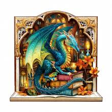 1pc Wooden Asymmetrical Puzzle, Animal Shaped 2D Puzzle Toy, Suitable For Children And Adults, Educational Game, Party, Holiday, Christmas And Birthday Gift, Unique Magic Desktop Decor Creative Wooden Puzzle Gift - Multicolor - View 4
