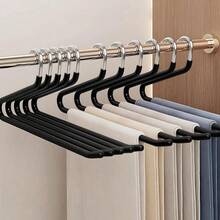 10/20pcs Home Multi-Functional Goose-Shaped Pants Hangers, Thickened Metal Non-Slip Pants Rack, Wardrobe Organizer Storage Pants Hanger - Multicolor - View 2