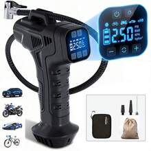 Portable Tire Inflator Air Compressor - Cordless Tire Inflator 150 PSI Rechargeable Mini Smart Air Pump, Suitable For Cars, Motorcycles And Bicycles. Equipped With 7.4V 1500MAH - Multicolor - View 11