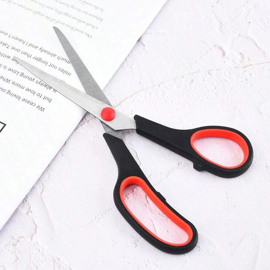 1 Pair Of Ultra-Sharp Blade Scissors, Multi-Purpose Sharp Sewing Craft Fabric Scissors, Suitable For Office, Home, Teachers, Art Supplies, Soft Comfortable Grip, Ambidextrous - Multi-color - View 1