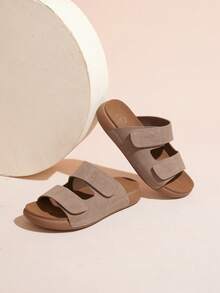CAMEL CROWN 女款輕便舒適休閒 Birkenstock 風格涼鞋，耐穿適合夏季戶外穿著 - 灰色 - 查看 5
