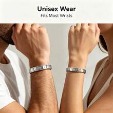 1PC Stainless Steel Elastic Fashion Bracelet Adjustable Bangle Perfect For Everyday Wear - Antique Silver - View 6