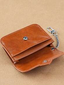 Oil Wax Leather Coin Purse, High-End Heart-Shaped Wallet, Convenient Mini Small Bag, Student Multi-Slot Anti-Magnetic Card Holder - Multicolor - View 2