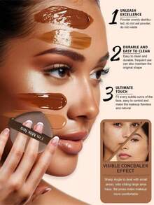 50-10pcs Combo Pack Makeup Sponge Set, Professional Sponge Wholesale, Stock Up Pack, Ultra Soft Concealer Sponge, Facial Makeup Tool, Suitable For Liquid Foundation, Powder, Toner - Coffee Brown - View 3