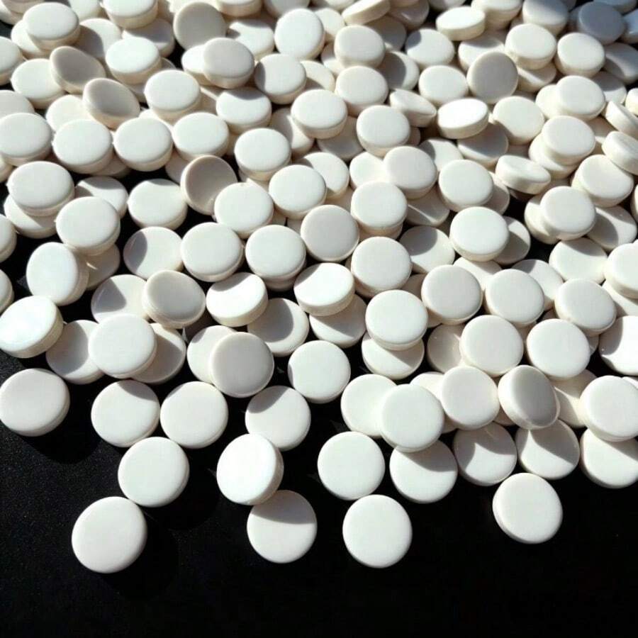 150g/Pack Solid Color Round Mosaic Tiles, Bright And Smooth, Suitable For Flower Pots, Photo Frames, DIY Decor Collage, Can Decorate Partial Wall, Easy To Match And Create Simple And Fresh Handmade Decorative Works
