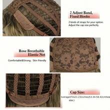 71.12cm Long Curly Wig, Gradient Gold Brown, Heat-Resistant Synthetic Fiber, Breathable Elastic Mesh Cap, Suitable For Daily Wear, Halloween Wig, Suitable For Beginners - Multicolor - View 7