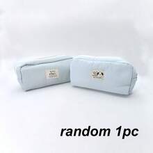 1pc Large Capacity Multi-Function Storage Bag Student Stationery Pencil Case, Minimalist Solid Color Pencil Pouch, School And Office Storage Box, Soft - Compatible With Pens, Pencils, Markers - Suitable For Students, Professionals, Stationery Lovers,Back To School Season - Large Capacity Pencil Case - View 8