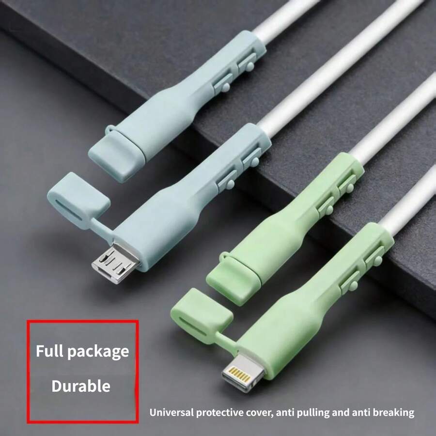 Soft Silicone Charging Cable Protector Compatible With Various Phone Charging Cables, Anti-Breakage Cable Protector, Cable Connector Protector, Prevents Cable Breakage