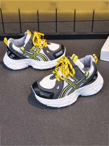1 Pair Back To School Casual Fashion 2026 New Kids' Sports Skateboard Sneakers - Yellow - View 8