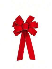 3pcs Large Red Christmas Bows, Outdoor Christmas Bows, Christmas Tree Top Bows, Christmas Home Wreath Tree Decor, Christmas Decorations, Christmas Tree Decor, Christmas Table Decor - View 13