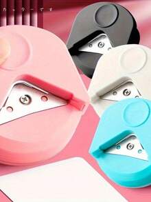 1pc Round Corner Portable Hole Puncher & Circle Cutter Button Maker, Suitable For Cards, Photos - Crafts, Office & DIY Scrapbooking Tools, Scrapbooking Accessories, Compact Design, Precise Cutting, Manual Paper Cutter & School Project Paper Puncher - A - View 2