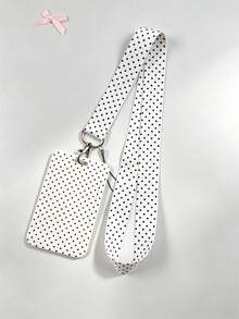 Fashion Polka Dot Print Card Holder Pendant Bag, Charming Keychain Wallet, Business Credit Card Holder, Unisex Minimalist Design - Multicolor - View 6