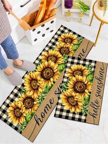 1/2 miếng thảm đất diatomite phong cách vintage mùa thu, họa tiết hoa hướng dương mùa thu, siêu thấm hút, chống trượt, nhanh khô, phù hợp cho phòng tắm, nhà bếp và phòng ăn, quà tặng hoàn hảo trang trí nhà cửa và thảm phòng tắm, quà tặng lễ hội - Nhiều màu - Xem 4