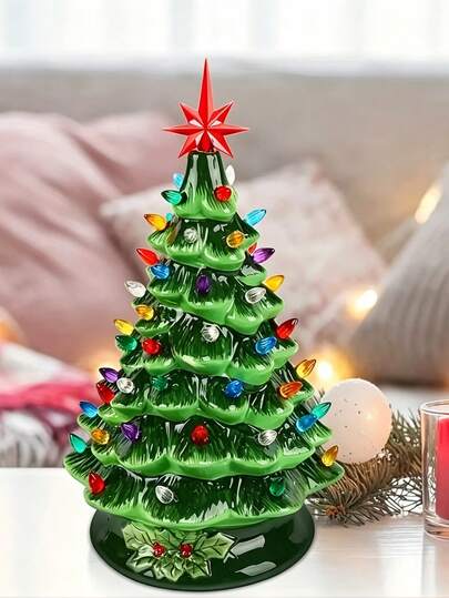 150/100pcs Ceramic Christmas Tree Replacement Bulbs + 3 Flame Top Stars, Medium Twist Lights For Holiday Decor Halloween,Halloween,Autumn Home Decor,Halloween Deorations,Halloween Deorations,Christmas Decor Home,Christmas,Christmas Decrations
