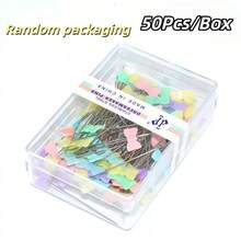 50/100pcs Flat Head Bear Buttons Hand Sewing Needles Flat Straight Pins With Box Quilt Pins Butterfly Head Patchwork Pins Sewing Straight Push Pins Bulk DIY Sewing Craft - Multicolor - View 20