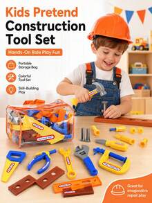 Set Peralatan Bermain Peran Anak 10/20/30pcs, Kotak Peralatan Perbaikan Besar dengan Kotak Penyimpanan, Obeng dan Peralatan Konstruksi Realistis, Mainan Rakitan DIY yang Dapat Dilepas, Set Bengkel Bermain Peran, Hadiah Edukatif untuk Anak Laki-laki dan Perempuan - Berbagai opsi untuk dipilih - View 1