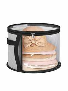 This Dustproof, Transparent, Large Capacity Hat Storage Bucket Is Suitable For All Types Of Hats, Making It An Ideal Storage Solution For Wardrobes And Desktops. - Multicolor - View 13