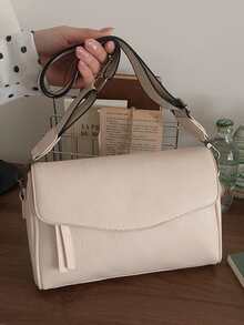 Retro Korean Style Women's Shoulder Bag Casual Versatile Crossbody Bag Spring 2026 Fashion PU Leather Bags - White - View 2
