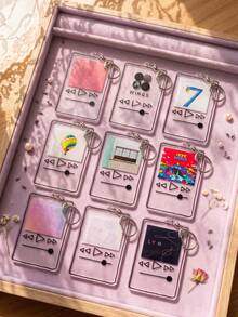 1pc/9pcs K-Pop B/TS Album Player Music Frame Aesthetic Acrylic Keychains, Classic Album Music Player Interface Design, K-Pop Fan And ARMY Gift, Back To School, Gift For ARMY, Gift For Friends - Multicolor - View 4