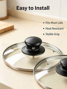 Bakelite Matte Pot Lid Knob, Large And Small Lid Cap Beads, Handle Lid Grip, Glass Lid Stainless Steel Lid Accessories, Pot Lid Knob, Replacement Handle For Clay Pot, Kettle And Glass Frying Pan Lid, Kitchen Cookware Accessories, Easy To Install, Suitable For Kitchen Utensil Lids And Handles - Multicolor - View 4