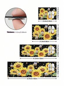 1/2pcs Autumn Floor Mat, Vintage Sunflower Pattern, Diatomaceous Earth Mat, Super Absorbent, Non-Slip, Perfect For Bathroom, Kitchen And Dining Room, Quick Drying, Perfect Gift For Home Decor And Bathroom Mat, Holiday Gift! - Multicolor - View 8