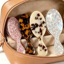 1pc Acetate Fiber Air Cushion Hairbrush With Handle, Portable Styling Comb, Daily Travel Accessory, Suitable For Gift-Giving, Back To School Season, Travel Essential - Multicolor - View 2