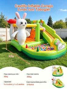 Kids Inflatable Bouncers - Green - View 2