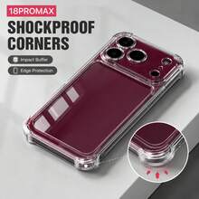 4-Corner Anti-Drop Transparent Phone Case Compatible With IPhone 18 Pro Max, Transparent Protective Case Compatible With IPhone 18 Pro, 18 Pro Max, 17, 17 Pro, 17 Pro Max - Clear - View 5