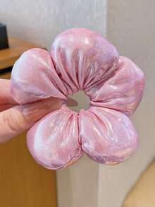 1pc Girl Bun Flower Hair Scrunchie Ponytail Decor Hair Accessory - Multicolor - View 6
