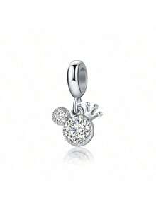 Cute Design Crown Pendant With Rhinestone Pendant And Bead Decoration For Daily Wear - Multicolor - View 6