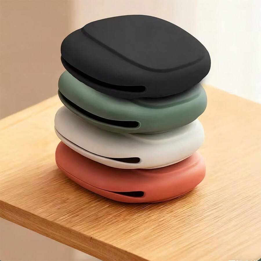 Silicone Soft Shell Earphone Storage Bag, Earbud Storage Pouch, Travel Essential, Travel Accessory, Charger Storage Bag, Office Essential, Data Cable Storage Bag, Electronic Cable Organizer, Lightweight, Large Capacity, Portable Accessory,Travel Essential