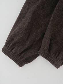 Fleece High-Neck Zip-Up Sweatshirt-Soft And Warm; Suitable For Outdoor Activities In Autumn And Winter, As Well As Casual Daily Wear - Brown - View 6
