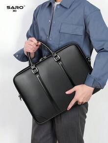 saroxi 1 buah Tas Selempang Pria, Tas Jinjing Klasik Kapasitas Besar untuk Laptop, Dapat Menyimpan Dokumen dan Perlengkapan Kantor, Cocok untuk Perjalanan Bisnis, Gaya Minimalis, Hadiah untuk Pria - MultiWarna - View 4