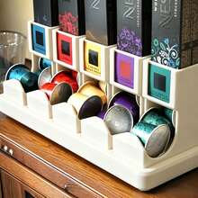 Coffee Pod Storage, Suitable For Multiple Brands, With Label Slot Into Which Classification Can Be Put, Space-Saving Capsule Dispenser, Coffee Bar Essential, Coffee Pod Holder, Modern Coffee Storage Product Countertop Decor, Coffee Storage Organizer, Coffee Station Essential, Tea Coffee Sugar Canister - White - View 7