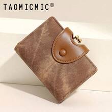 Women's Short Bifold PU Leather Wallet, Detachable Coin Pouch, Card Slots And ID Window, Vintage Classic Portable Style, Suitable For Daily Commute, Birthday Gift - Multicolor - View 3