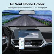 VENTION Gravity Auto-Clamping Car Phone Mount, Square Panel With Duckbill Clip, Air Vent Cell Phone Holder Universal Car Navigation Stand - Duckbill Clip-on - View 3