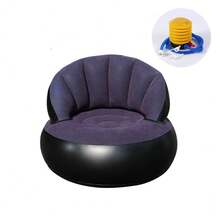 3pcs Set: 1 PVC Inflatable Sofa, 1 Air Pump, 1 Air Hose. PVC Outdoor Chair, Inflatable Chair, Foldable Portable Chair, Outdoor Goods, Home Decor, Inflatable Bean Bag Chair For Outdoor Use, Inflatable Camping Chair, Inflatable Lounge Sofa - Multicolor - View 10