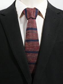 1PC Men's Fashion Casual Versatile Retro Striped Pattern Tie, Suitable For Daily Wear, Shopping, Banquet, Party, Business, Dating - Multicolor - View 9